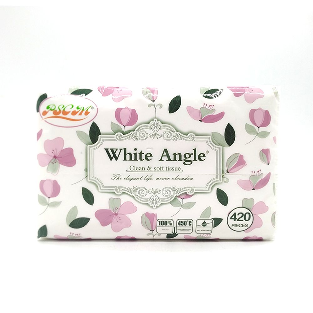 PSCM White Angle Clean & Soft Facial Tissue 420's WA-2162