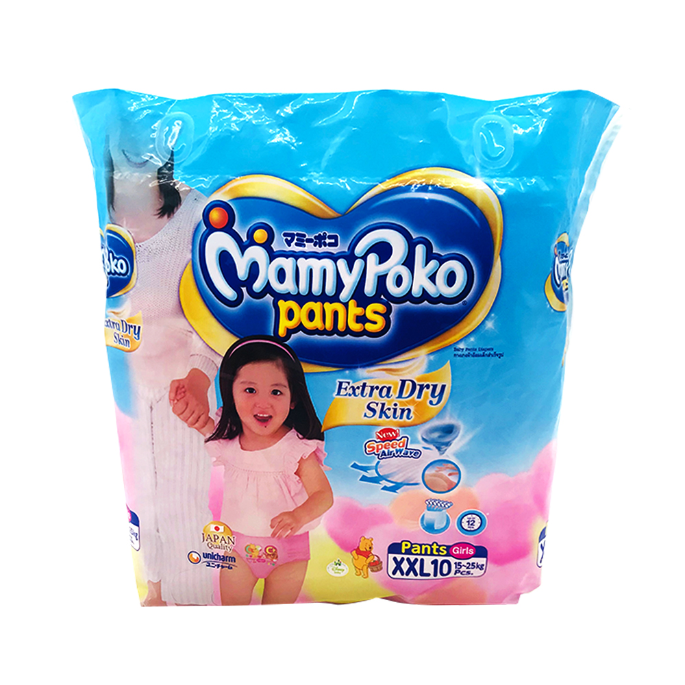 Mamy Poko Diaper Pants Extra Dry Skin 10's Size-XXL (Girls)