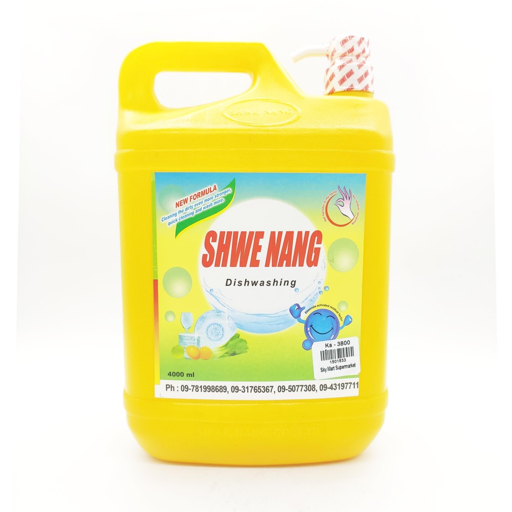Shwe Nang Dishwashing Liquid Soap 4000ml