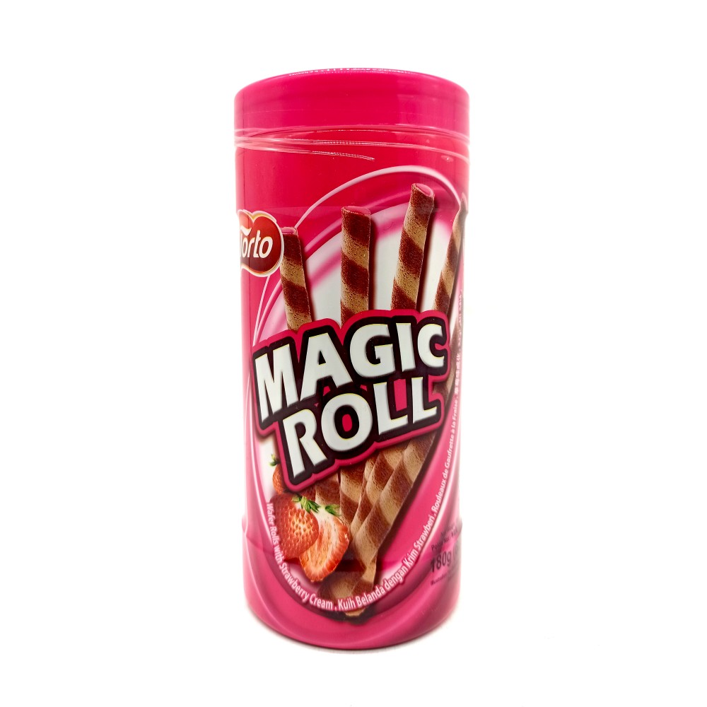 Torto Magic Roll Wafer Roll Strawberry Flavour 180g