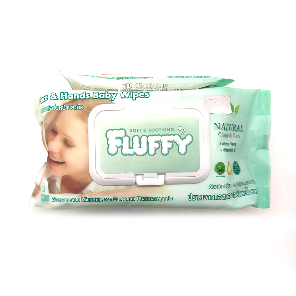 Fluffy Face & Hands Baby Wipes 80's