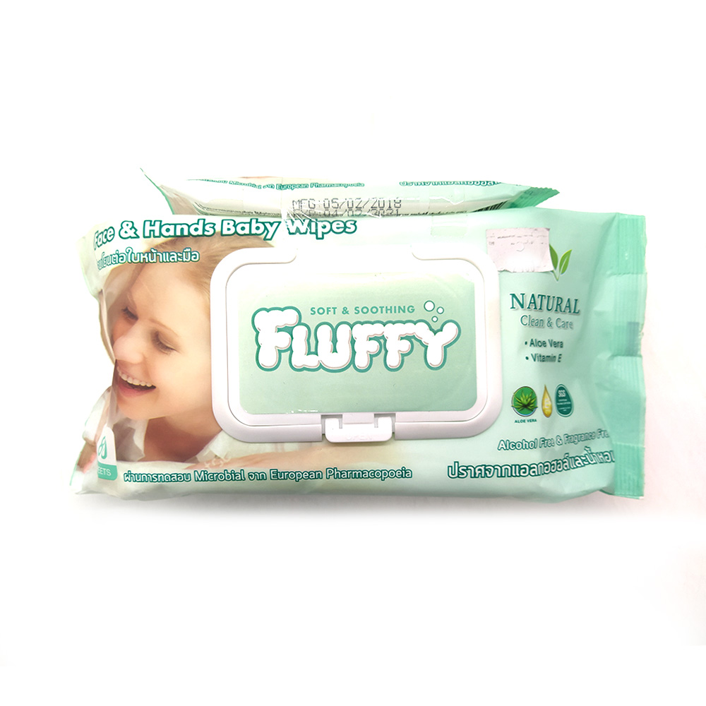 Fluffy Face & Hands Baby Wipes 80's