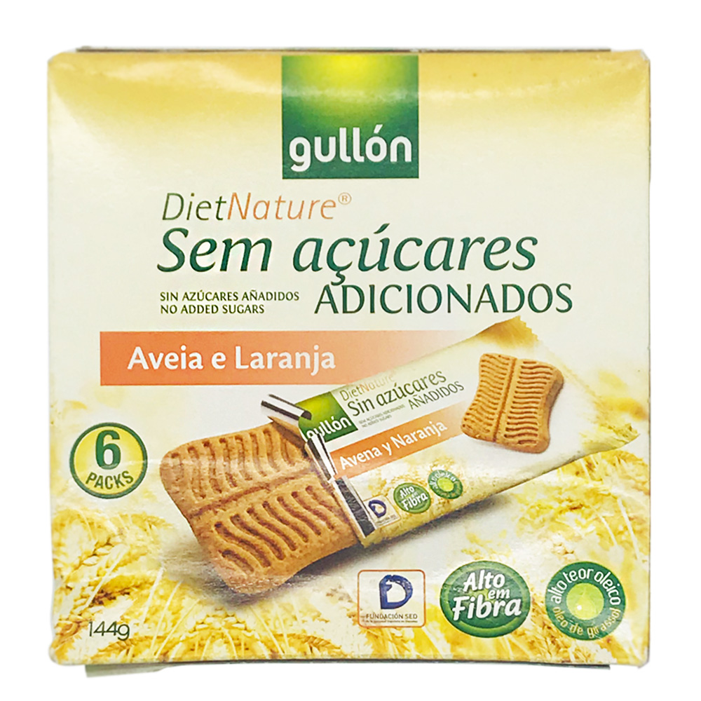 Gullon Diet Nature Sugar Free Aveia Biscuits 6's 144g