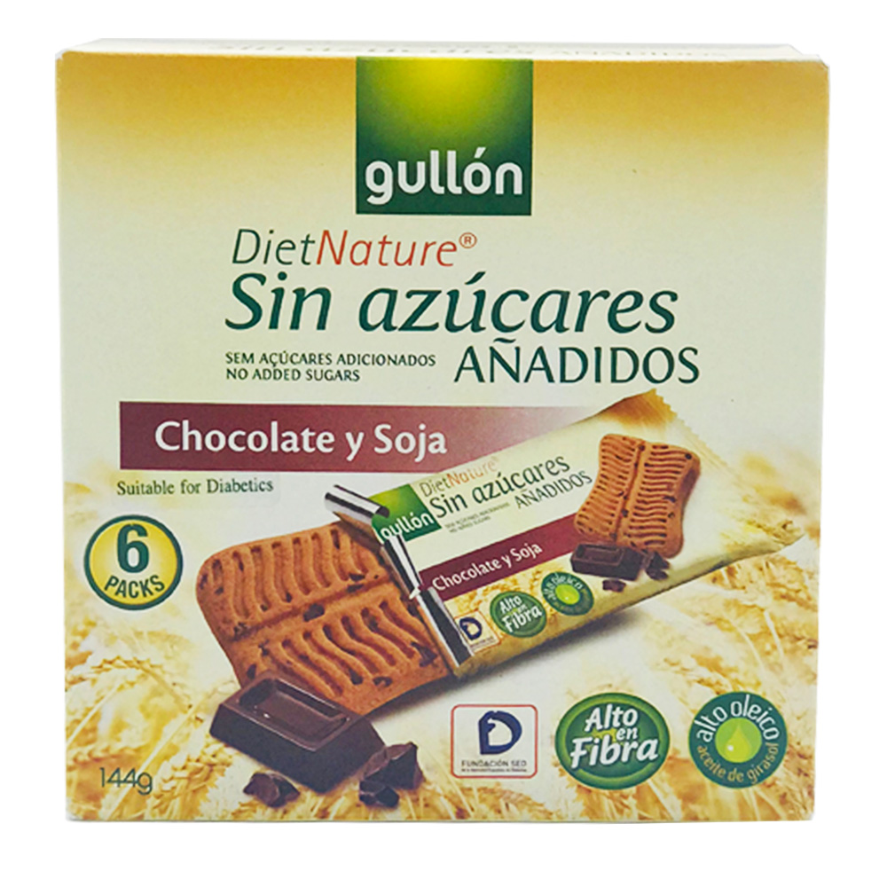 Gullon Diet Nature Sugar Free Chocolate Biscuits 6's 144g