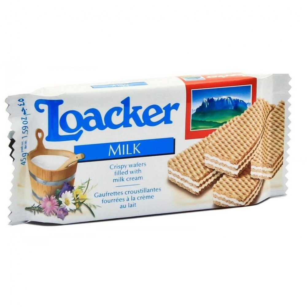Loacker Classic Wafer Milk Filled W/Milk Cream 45g