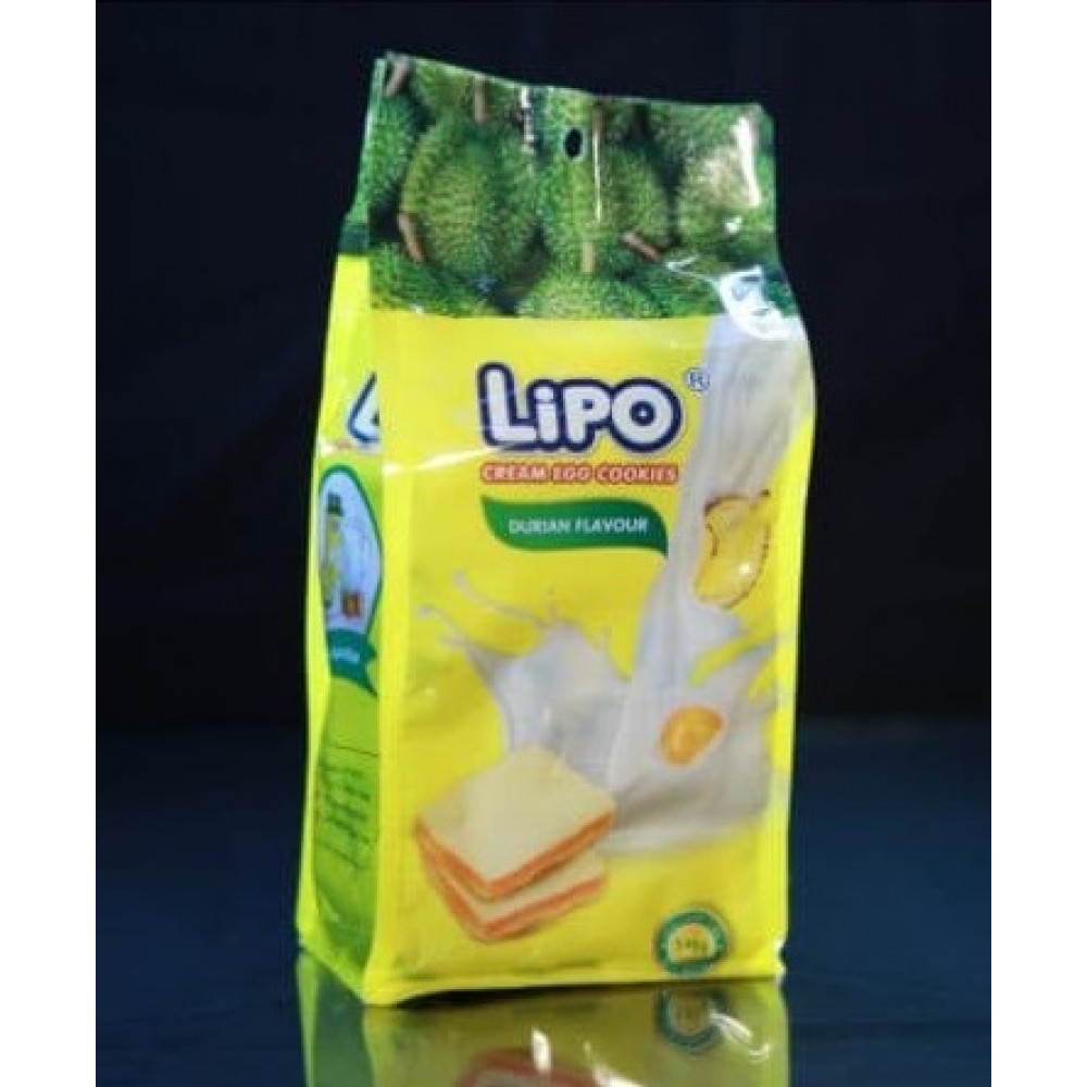 Lipo Cream Egg Cookies Durain 135g