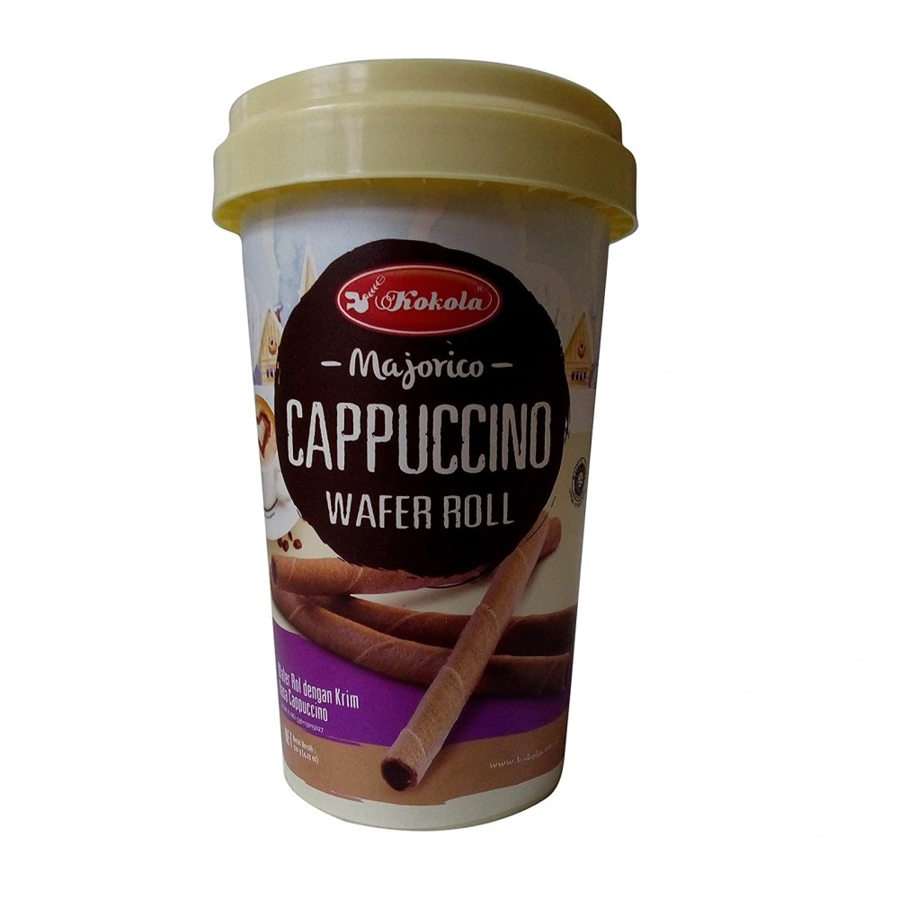 Kokola Majorico Cappuccino Wafer Roll 120g Kokola Majorico Cappuccino Wafer Roll 120g