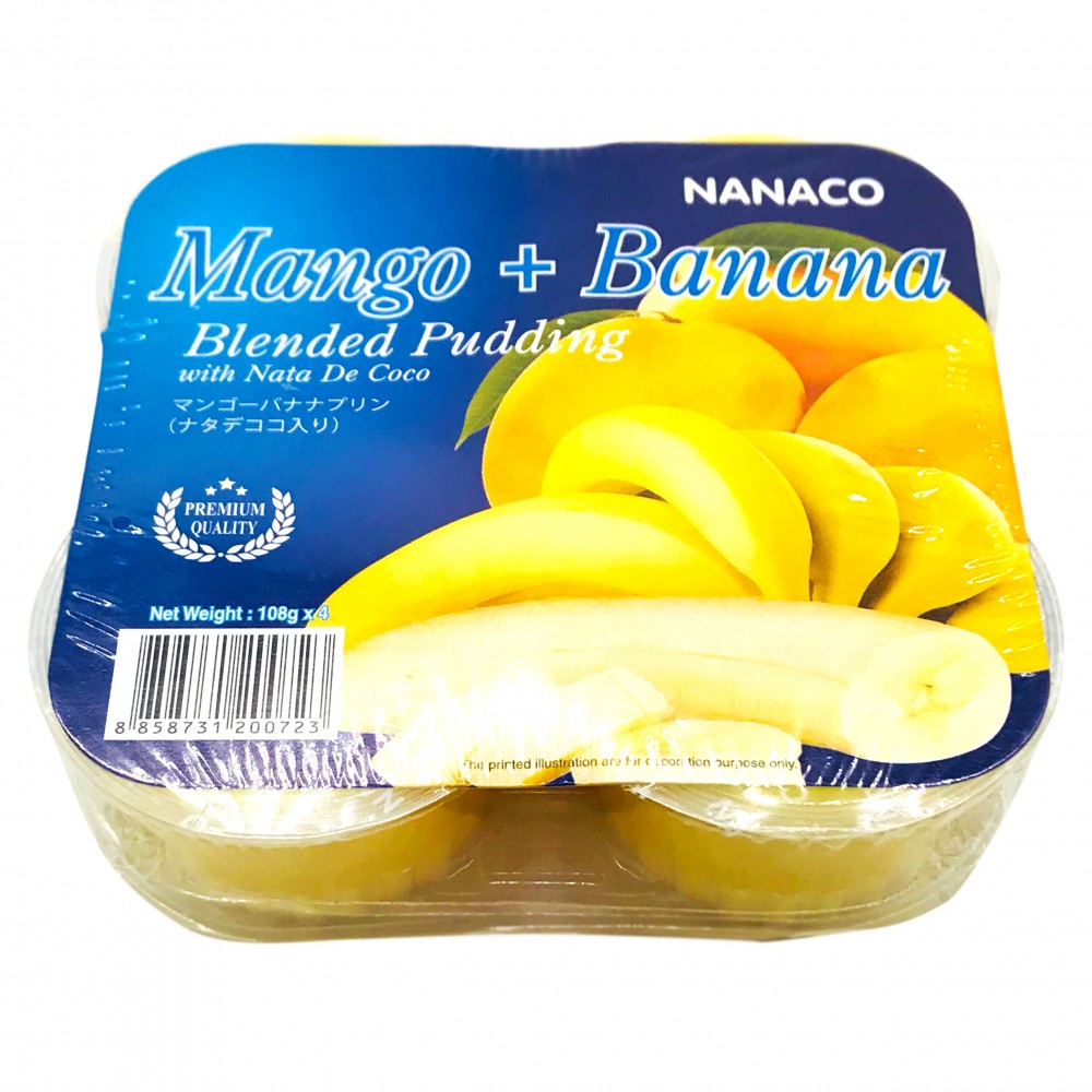 Nanaco Mango+Banana Blended Pudding Jelly 4's 432g