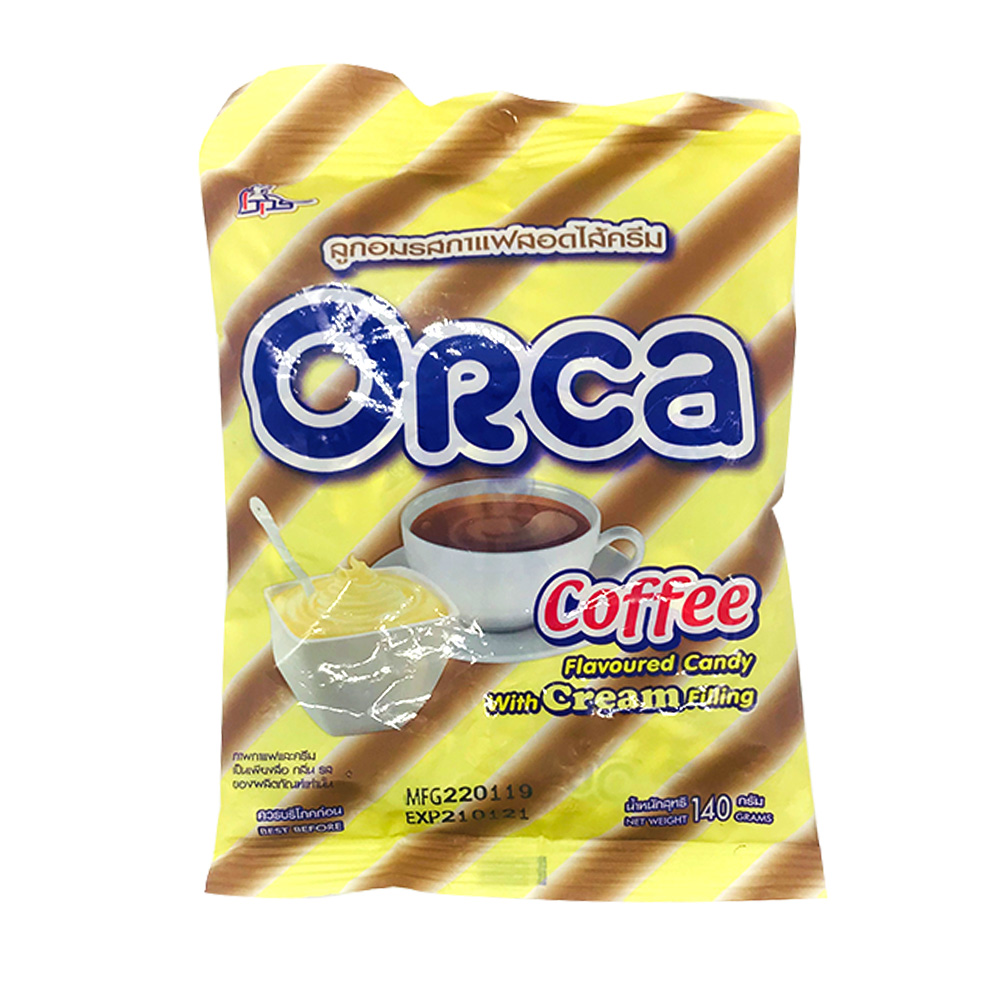 Orca Coffee Candy With Cream Filling 140g