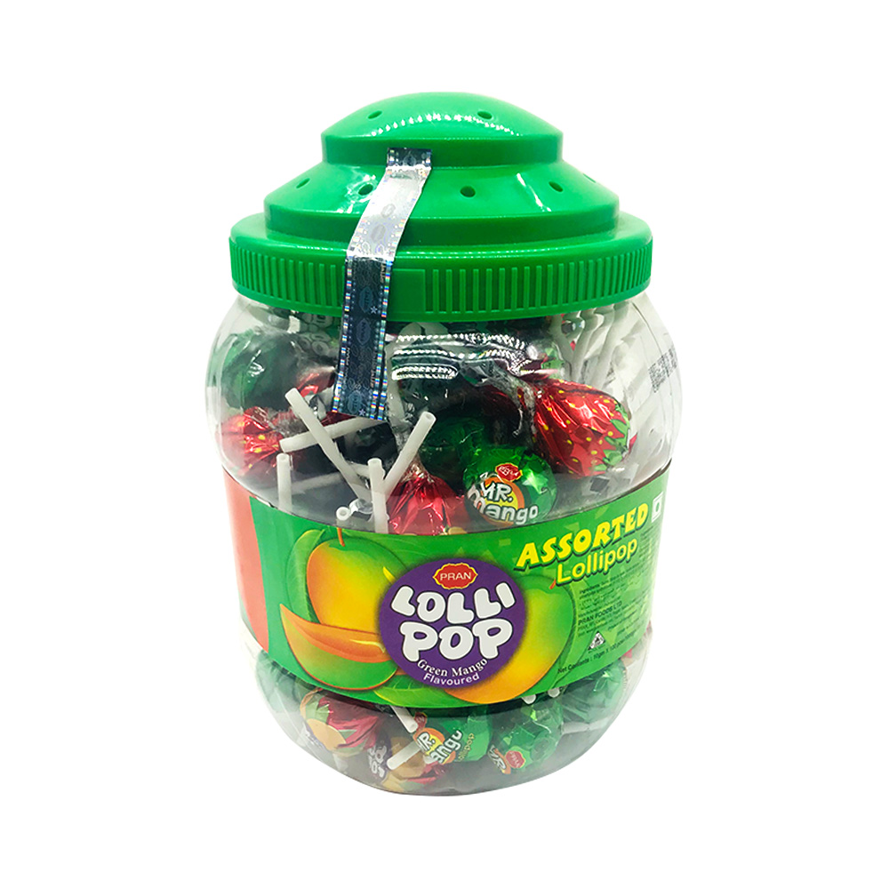 Pran Lollipop Assorted Fruity Candy 100's 1000g