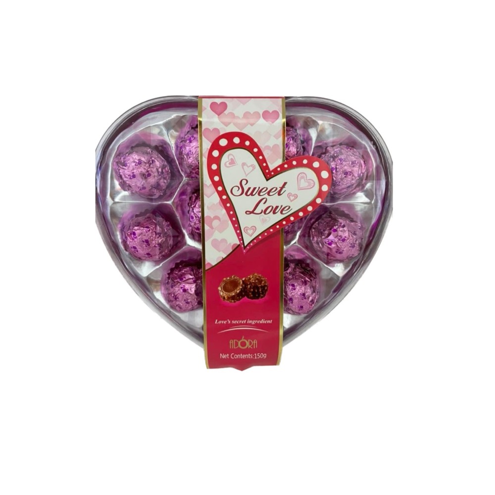 Adora Chocolate 12 Pcs Heart Shaped 150g