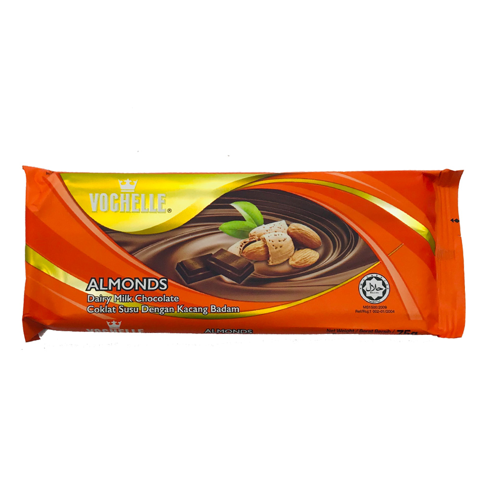 Vochelle Almonds Dairy Milk Chocolate 75g