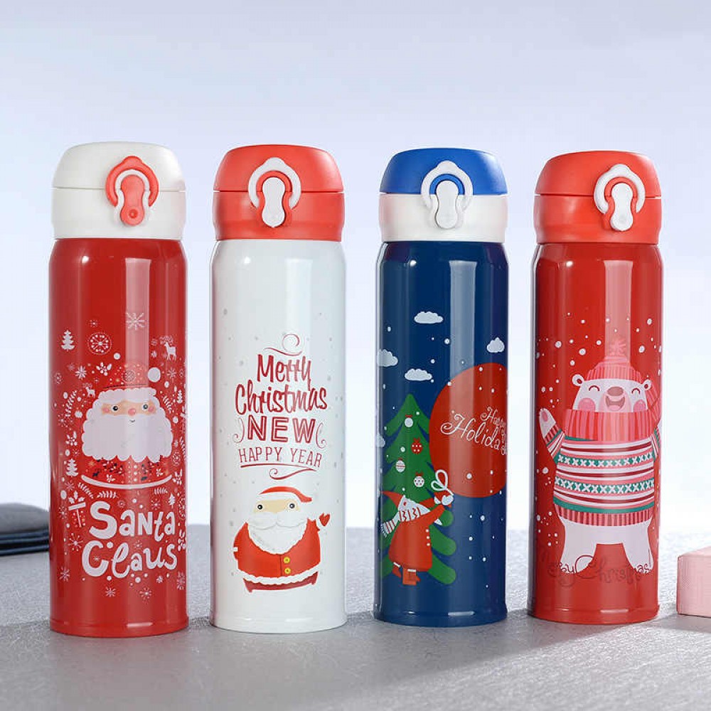 Christmas Thermos Water Bottle (500ml) 09c