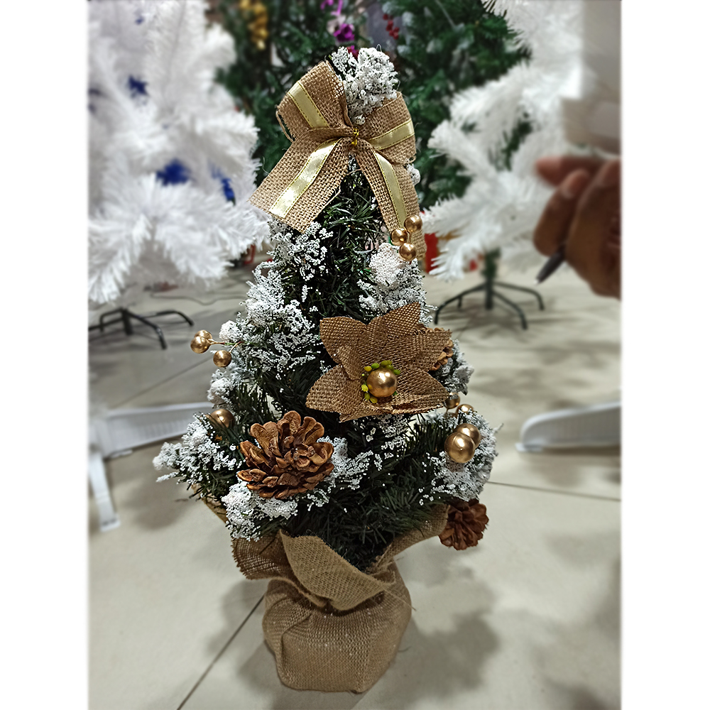 Christmas Table Tree With Flower 1'8"