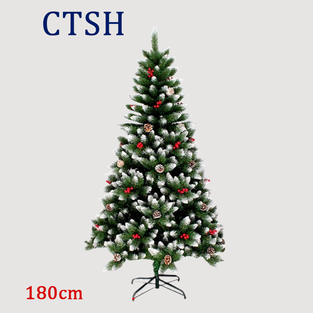 Christmas Tree Red Pine Cones CTSH 180 cm
