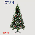 Christmas Tree Red Pine Cones CTSH 180 cm