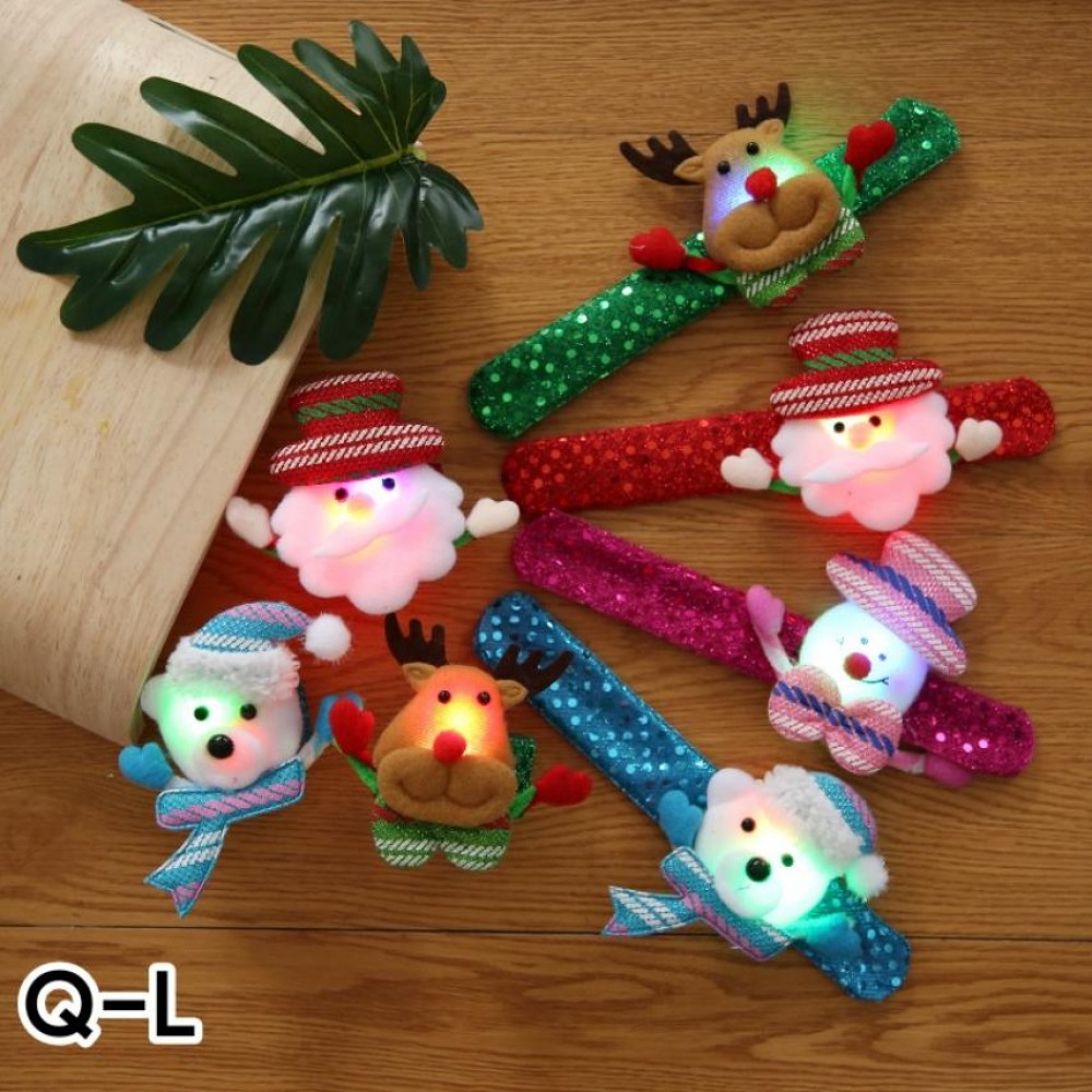 Christmas Slap Bracelet with Light Glitter Q-L