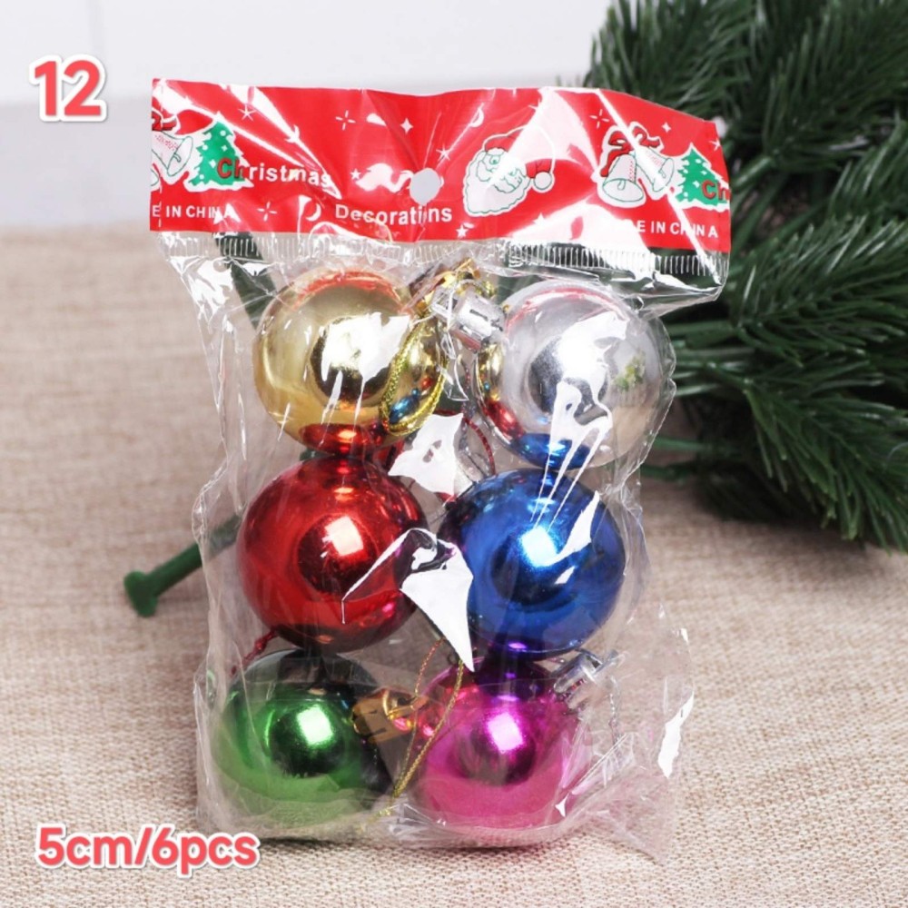 Easy Life Christmas Decorative Balls 6 pack 5cm 12