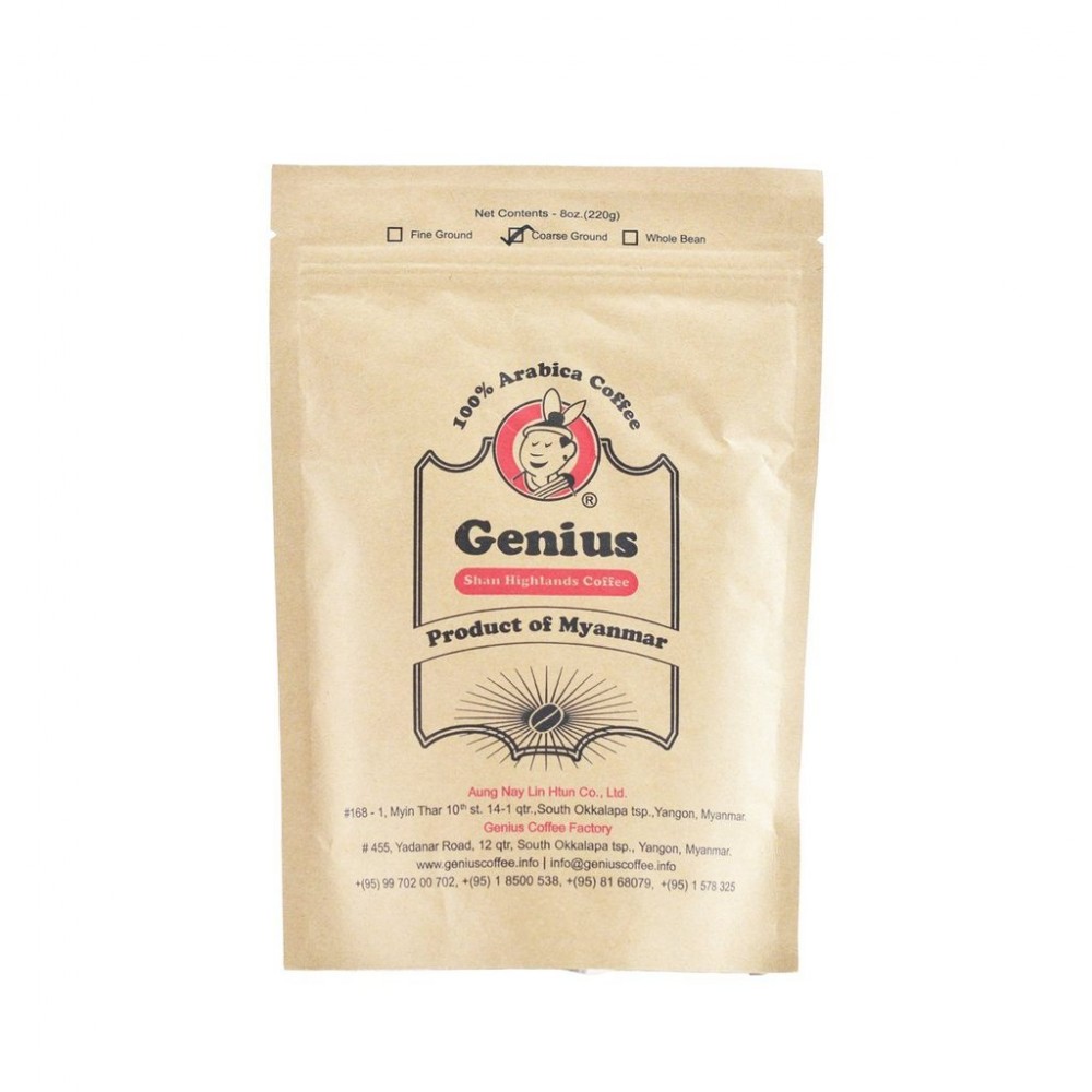 Genius Arabica Coffee Coarse Ground 220g