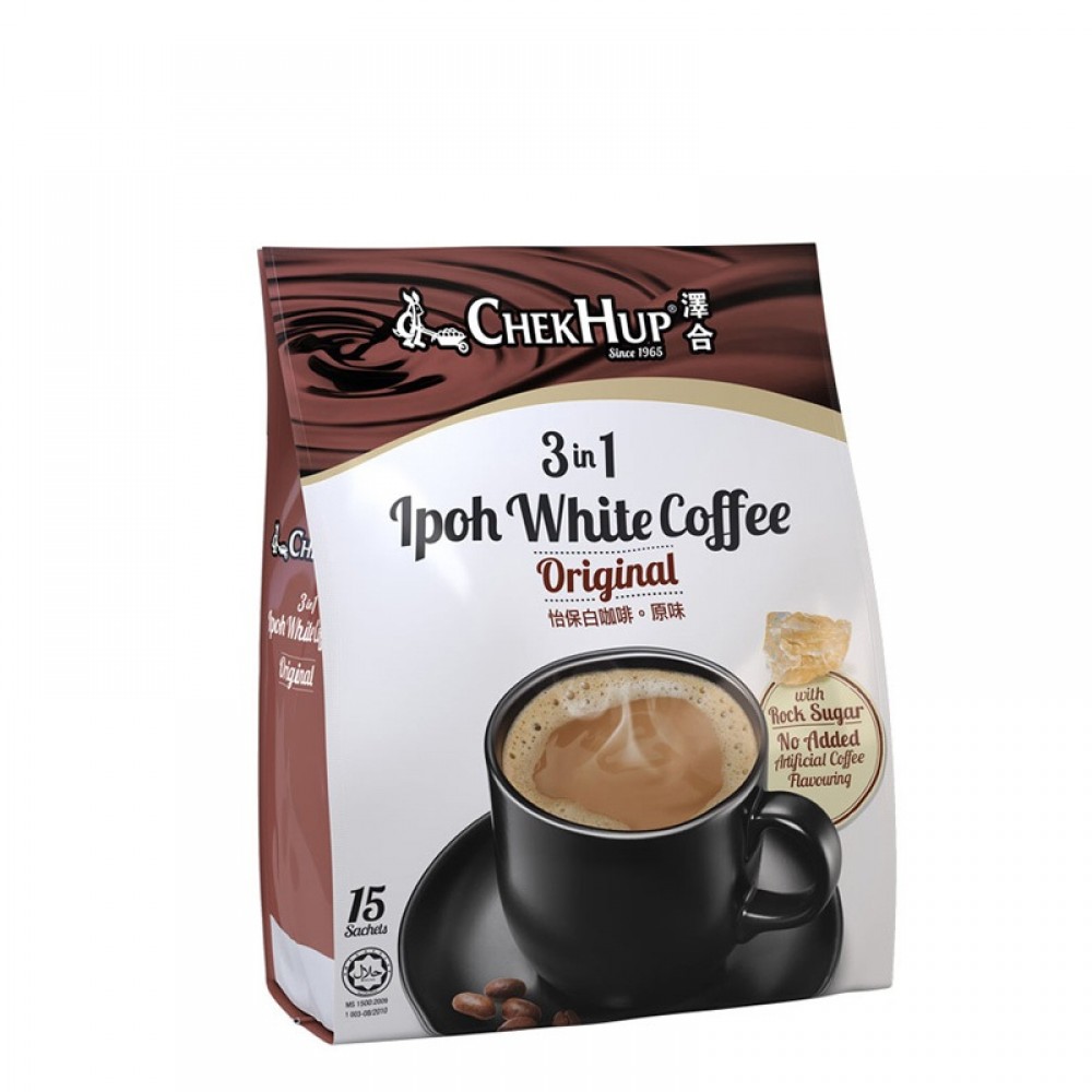 Chek Hup 3 in 1 Ipoh White Cofee Original With Rock Dugar 12's 480g