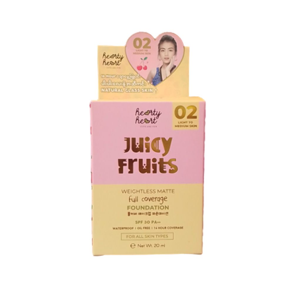 Hearty Heart Juicy Fruit Liquid Foundation 02- 20ml