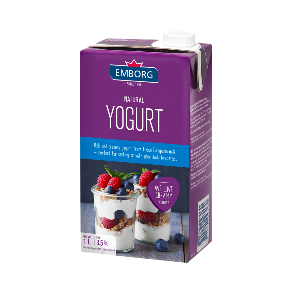 Emborg Yogurt Natural 3.5% Fat 1Ltr