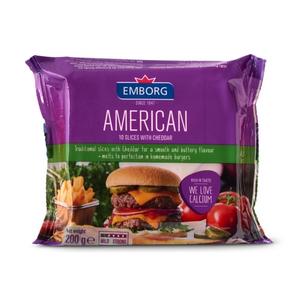 Emborg American 10 Slices with Chadder 200g