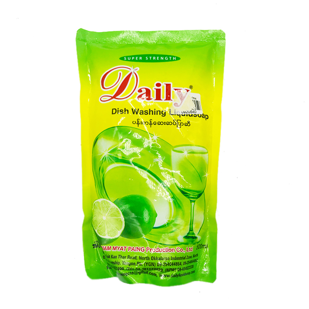 Daily Dishwashing Liquid Soap Lemon Fresh 500ml (Refill)