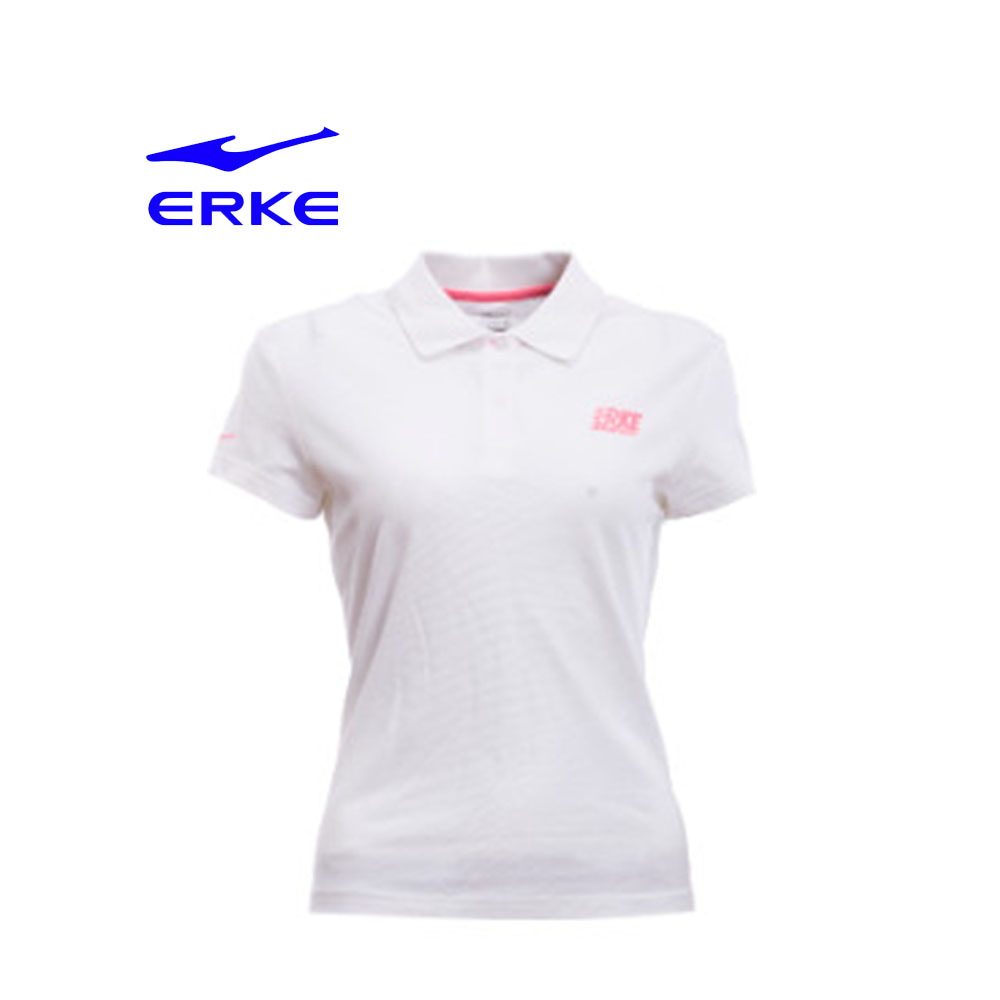 Erke Women Polo Shirt S/S No-12217219363-001 White Size-2XL