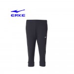 Erke Women Knitted Capri Pants No-12218258484-003 Black Size-XS