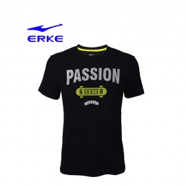Erke Men Crew Neck T Shirt S/S No-11217219269-003 Black Size-XS