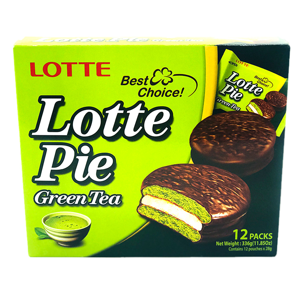 Lotte Pie Green Tea 12's 336g