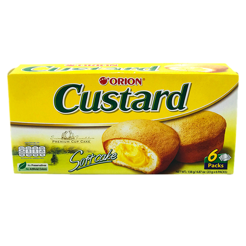 Orion Custard Soft Cake Custard Cream 6's 138g