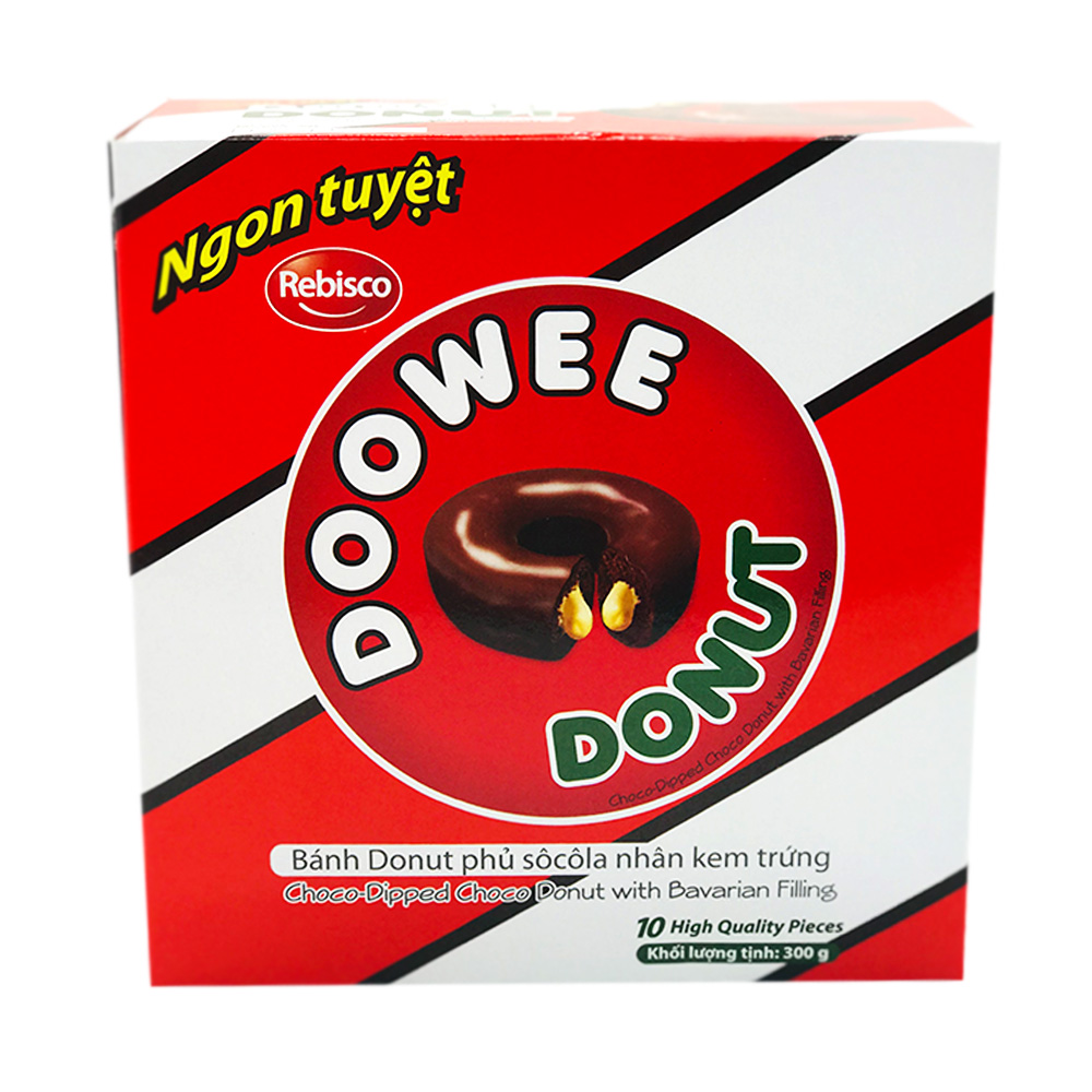 Rebisco Doowee Choco Donut With Bavarian Filling 10's 300g