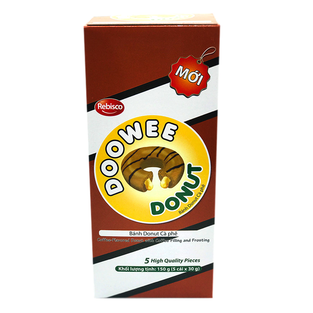 Rebisco Doowee Coffee Donut With Coffee Filling And Frosting 5's 150g