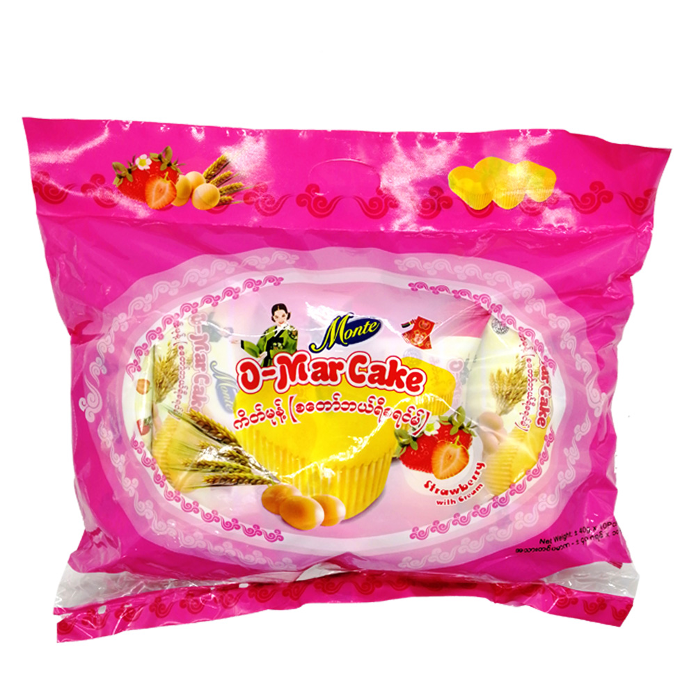 Monte O-Mar Cake Strawberry With Cream 10's 400g