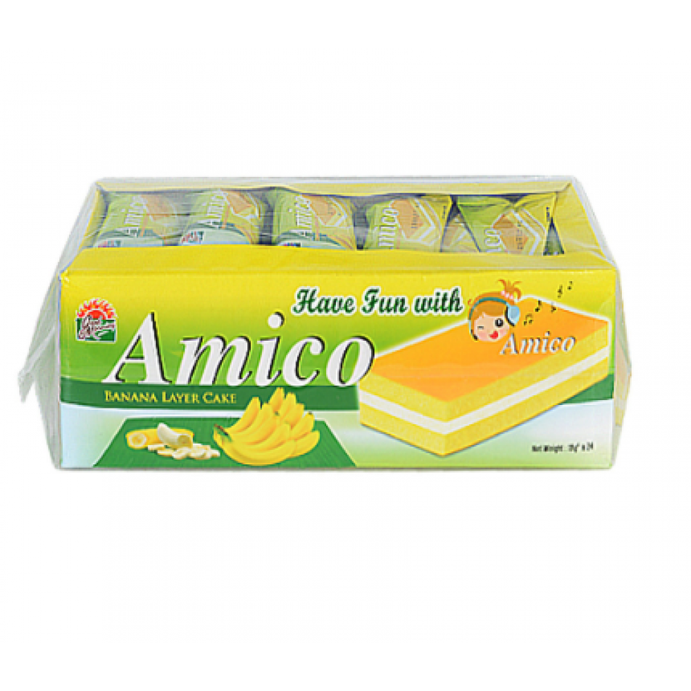 Amico Layer Cake Banana 24 Pcs  432g