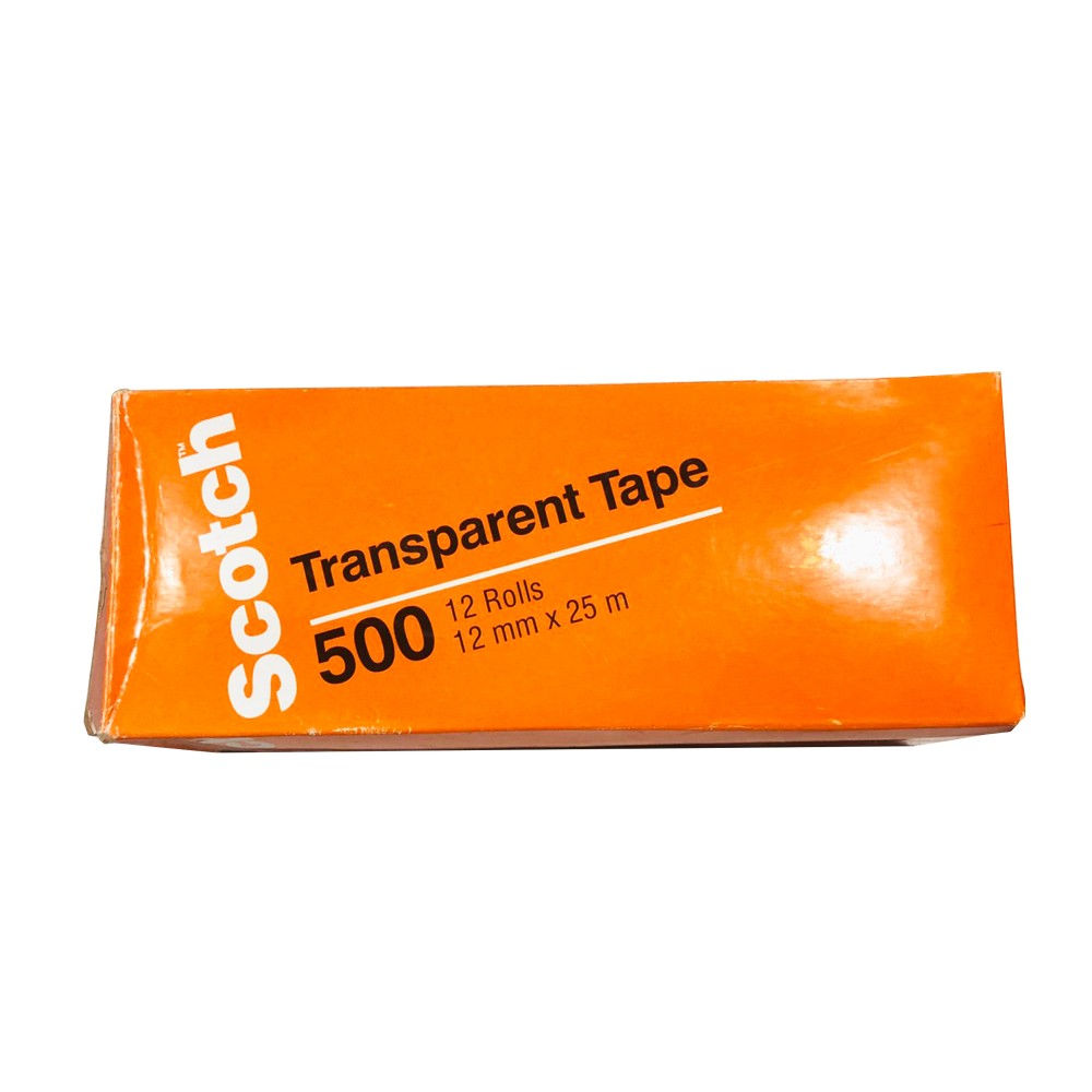 Scotch Transparent Tape 500 12mmx25m 12 Rolls
