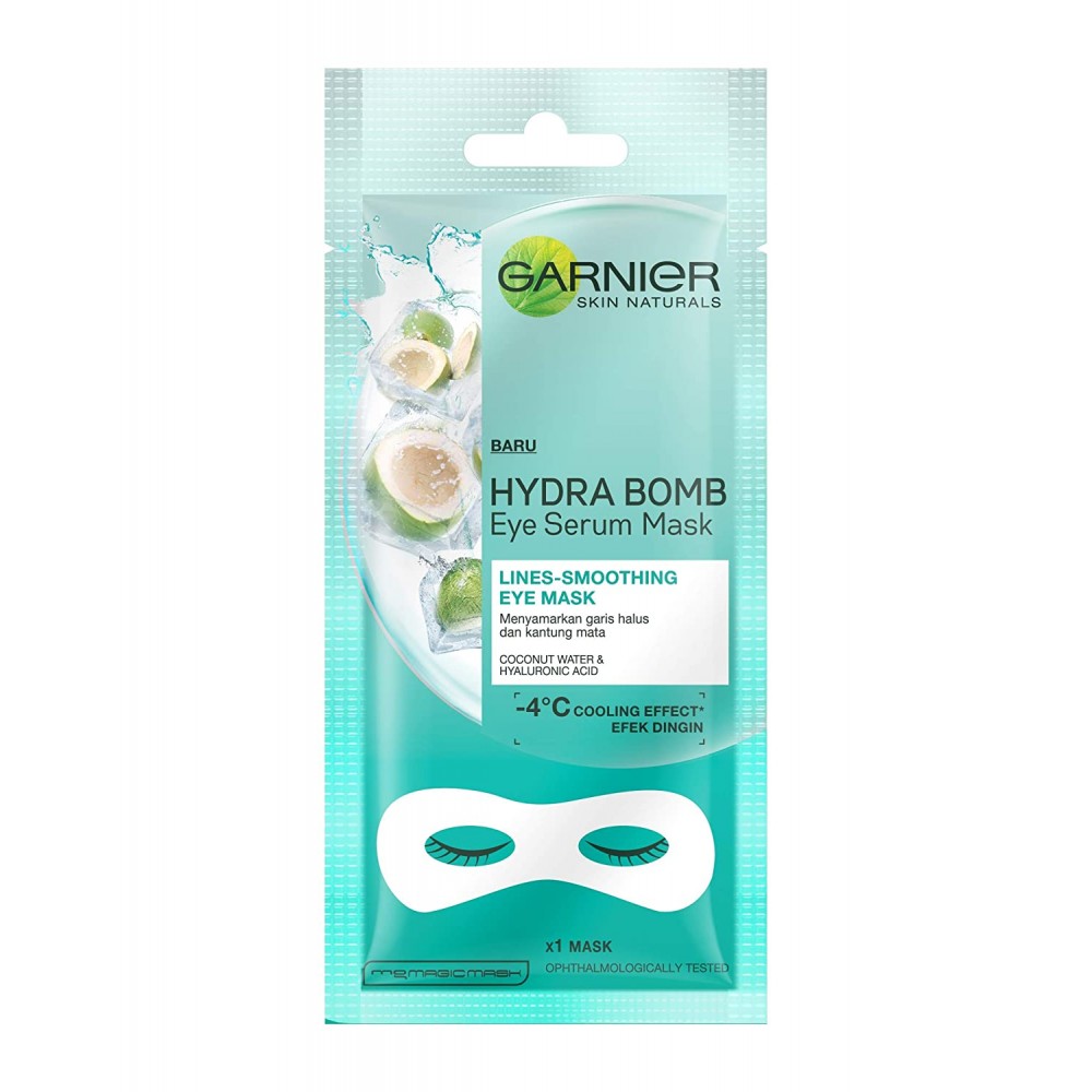 Garnier Hydra Bomb Hyaluronic Acid Coconut Water Cooling Eye Sheet Mask 6g