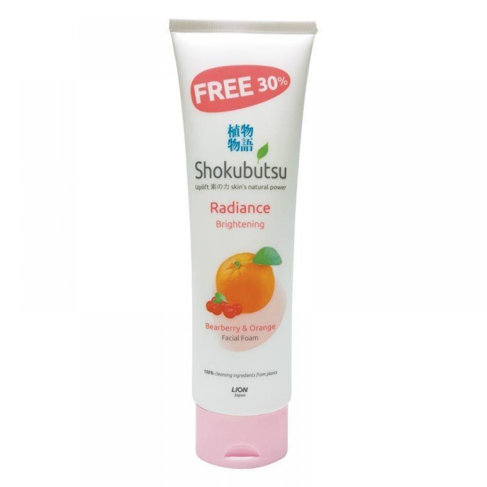 Shokubutsu Radiance Brightneing Facial Foam (Bearberry & Orange) 130ml