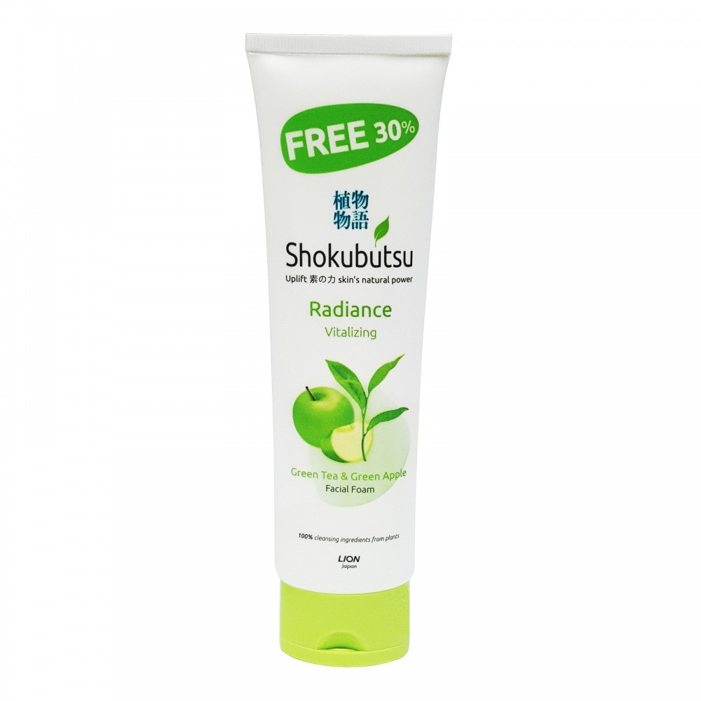 Shokubutsu Radiance Vitalizing Facial Foam (Green Tea & Green Apple) 130ml