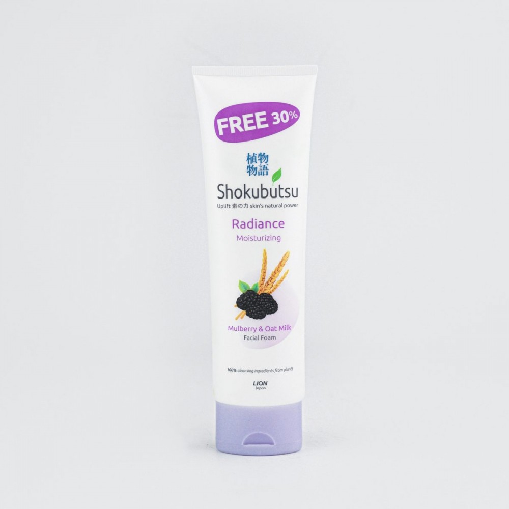 Shokubutsu Radiance Moisturising Facial Foam (Mulberry & Oak Milk) 130ml