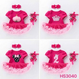 Baby Girl Suit 3pcs Set HS3040