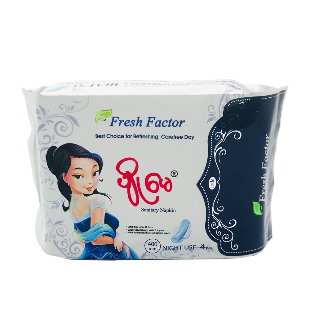 Pyo May Sanitary Napkin Fresh Factor Wing Night 400mm 4's