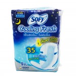 Sofy Sanitary Napkin Cooling Fresh Wing Night 35cm 9's