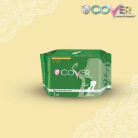 Cover Sanitary Napkin Cotton Night Use Heavy Flow 290mm 8's