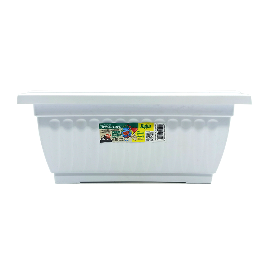 Ba Ba Flower Planter Box Pot BI-510 White