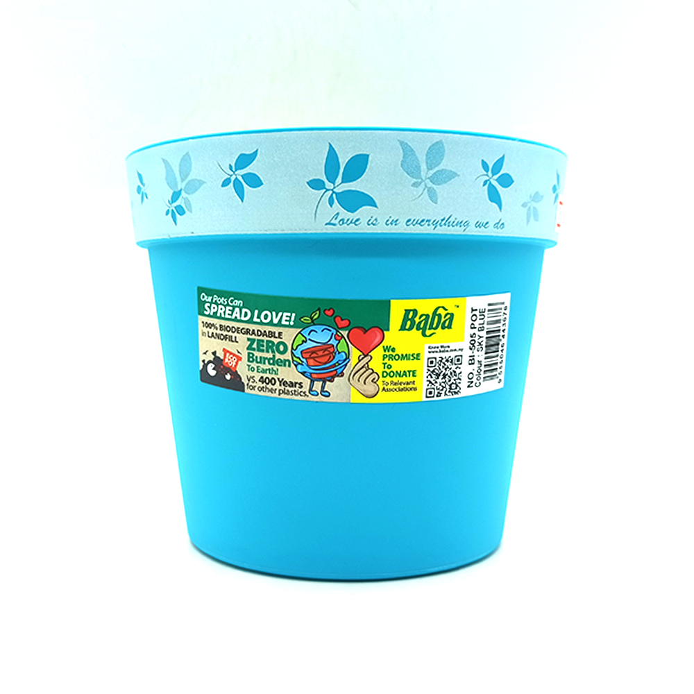 Ba Ba Flower Pot BI-505 Sky Blue