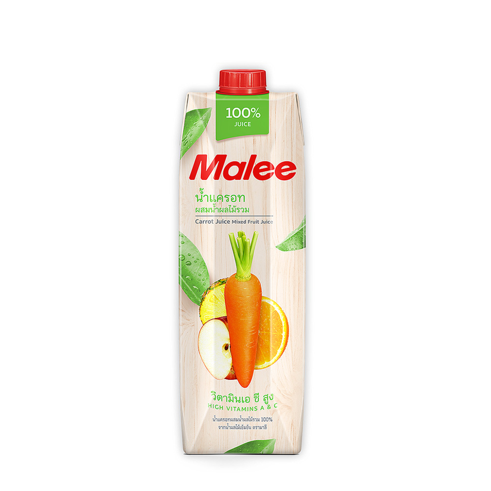 Malee 100% Carrot Juice Mixed Fruit Juice 1ltr