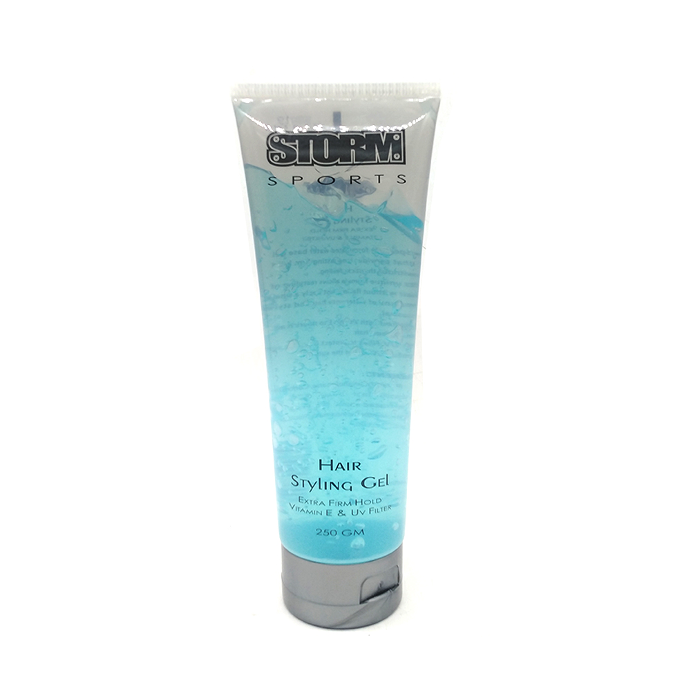 Storm Men Hair Styling Gel Extra Firm Hold Vitamin E & UV Filter 250g